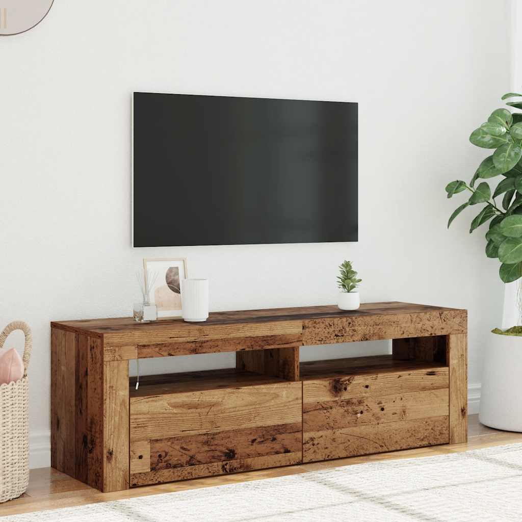 TV cabinet with LED, wood, 120x35x40cm, wooden