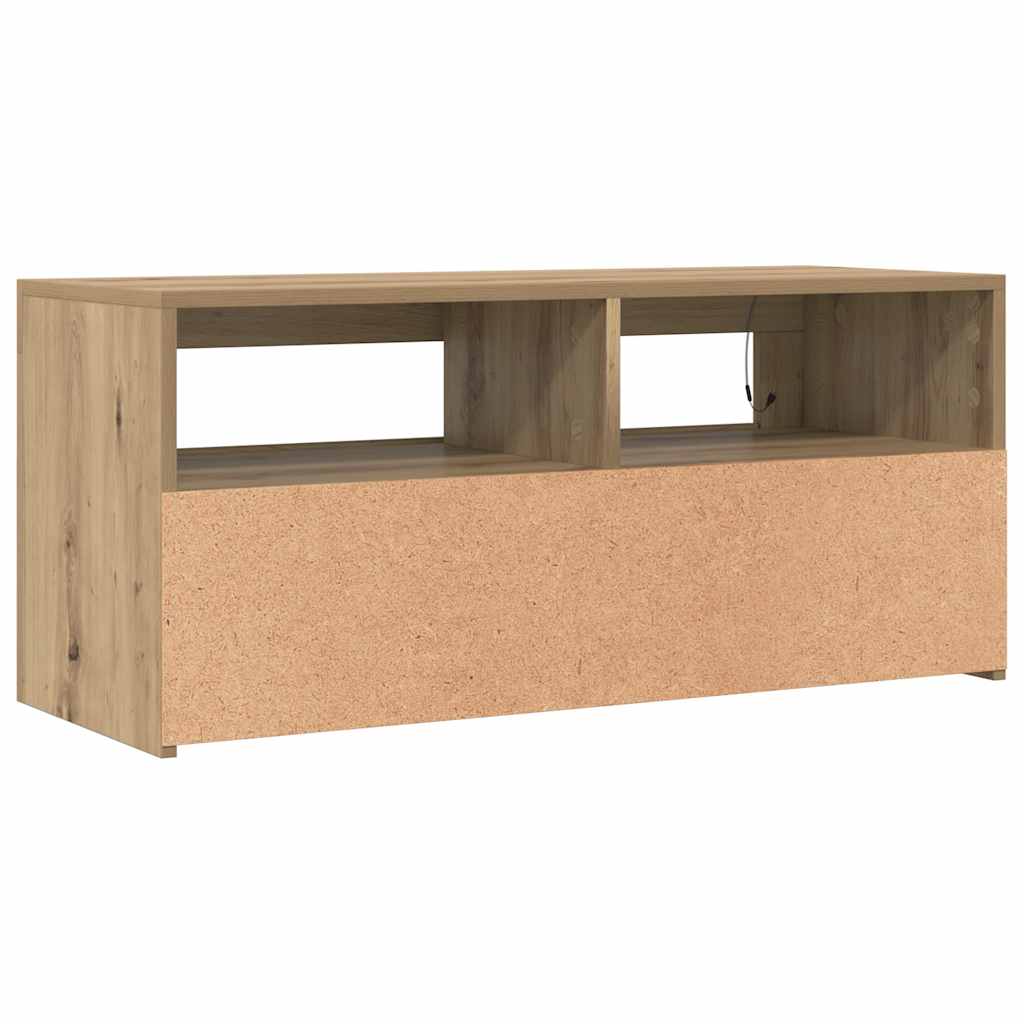 TV skapītis ar LED, artisan, 90x35x40cm, koks