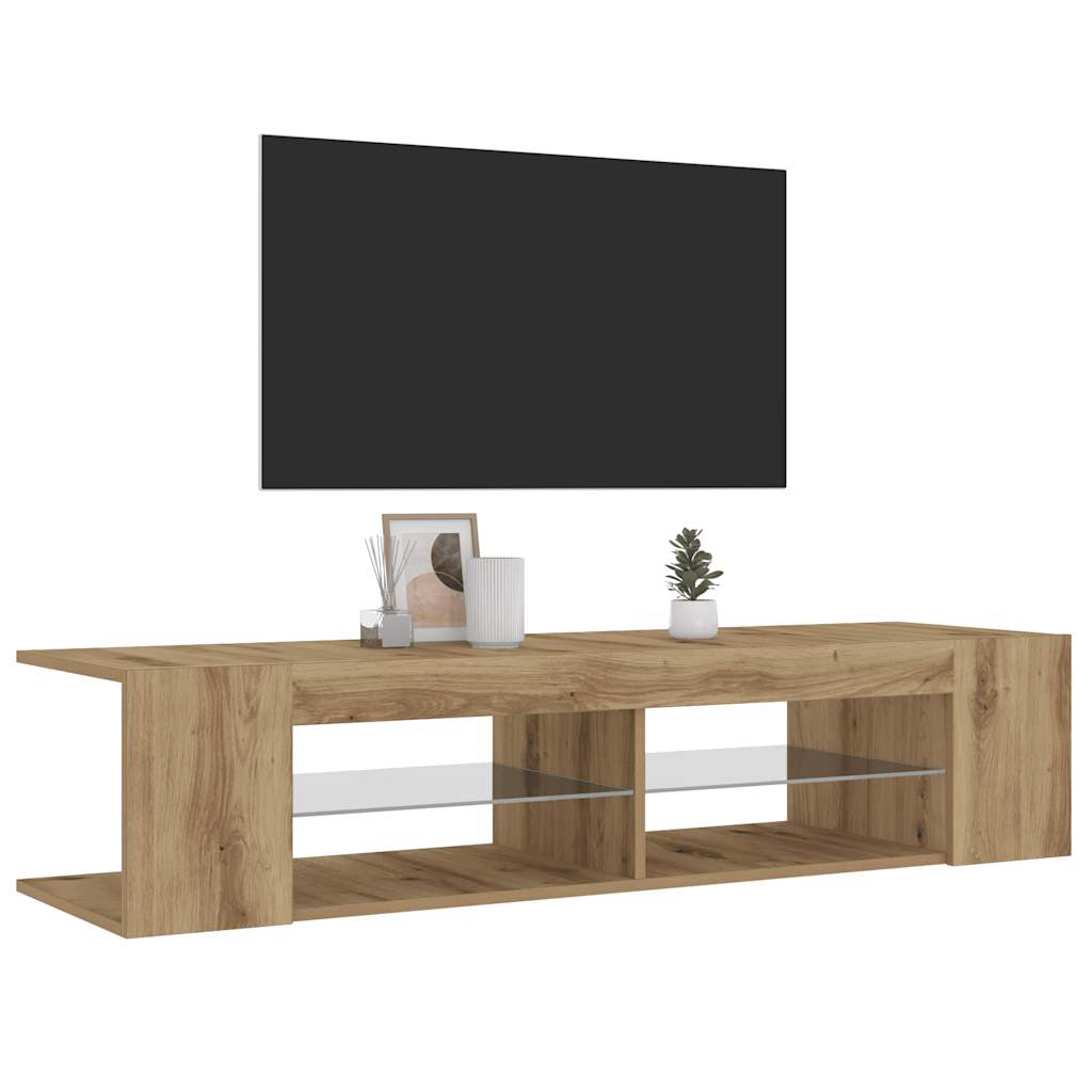 Televizoriaus spintelė su LED, artisano, 135x39x30cm, mediena