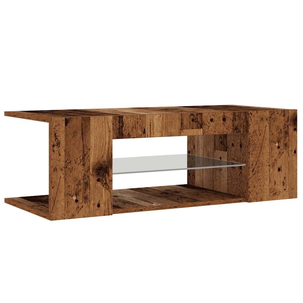 televizoriaus spintelė su LED lemputėmis Old Wood