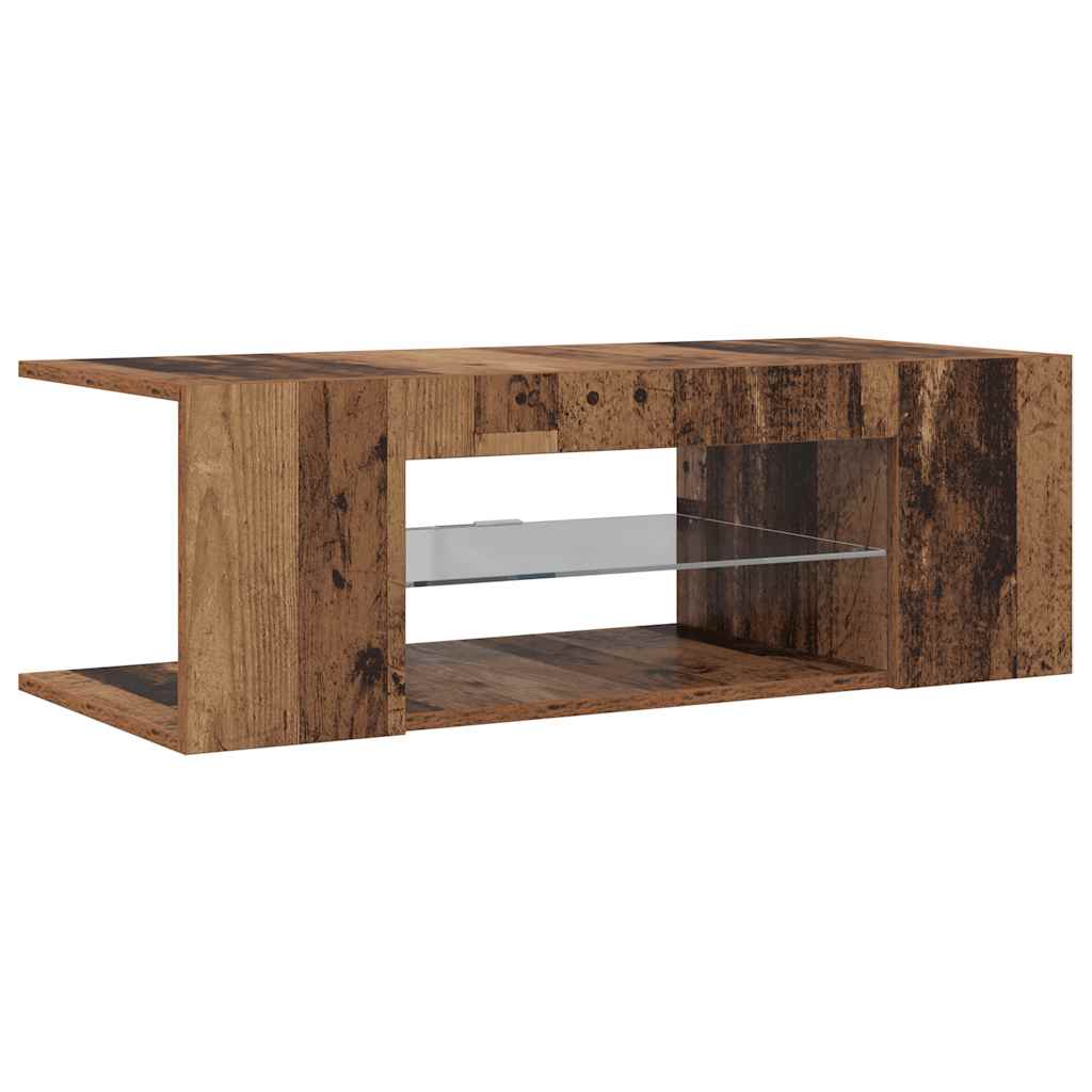 televizoriaus spintelė su LED lemputėmis Old Wood