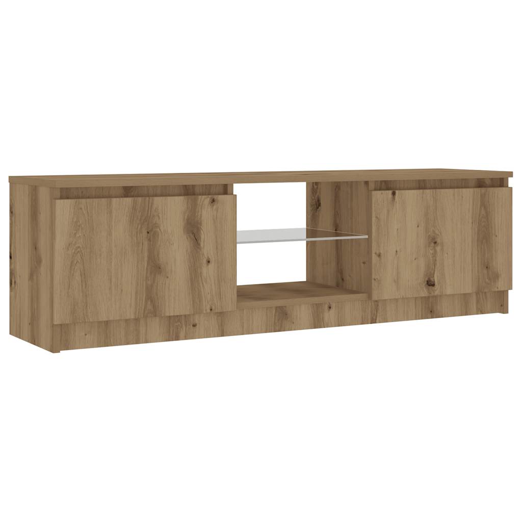 TV cabinet with LED lights Artisan oak