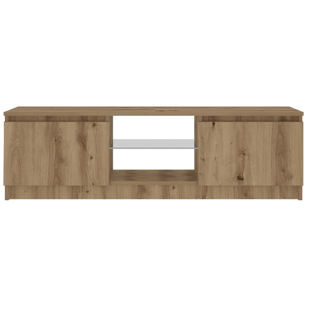 TV cabinet with LED lights Artisan oak