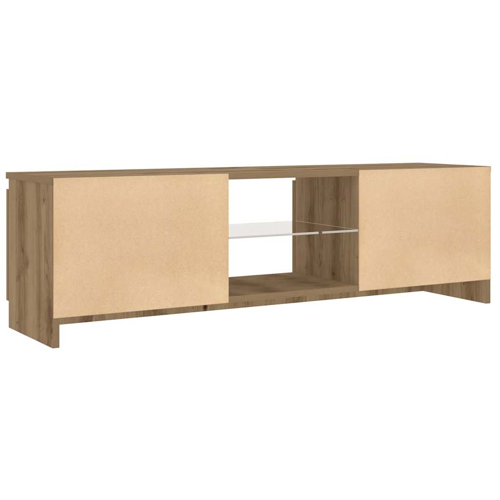 TV cabinet with LED lights Artisan oak