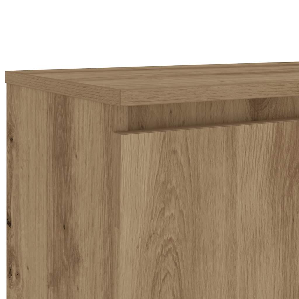 TV cabinet with LED lights Artisan oak