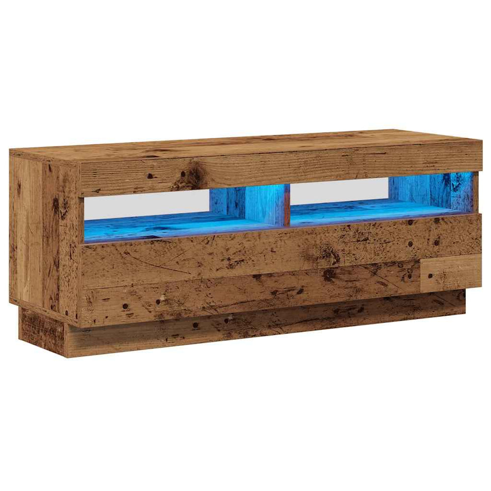 Televizoriaus spintelė su LED, medienos, 100x35x40cm, mediena