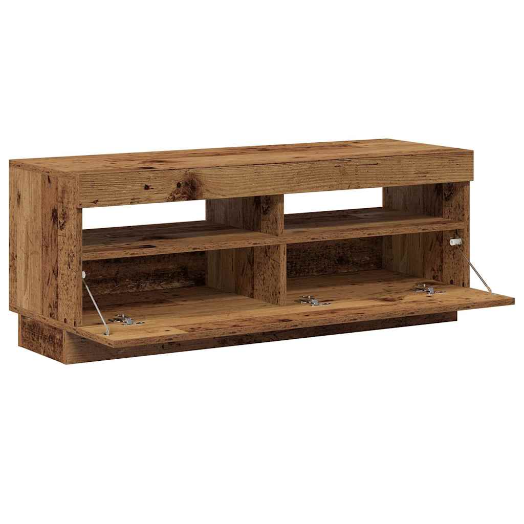 Televizoriaus spintelė su LED, medienos, 100x35x40cm, mediena