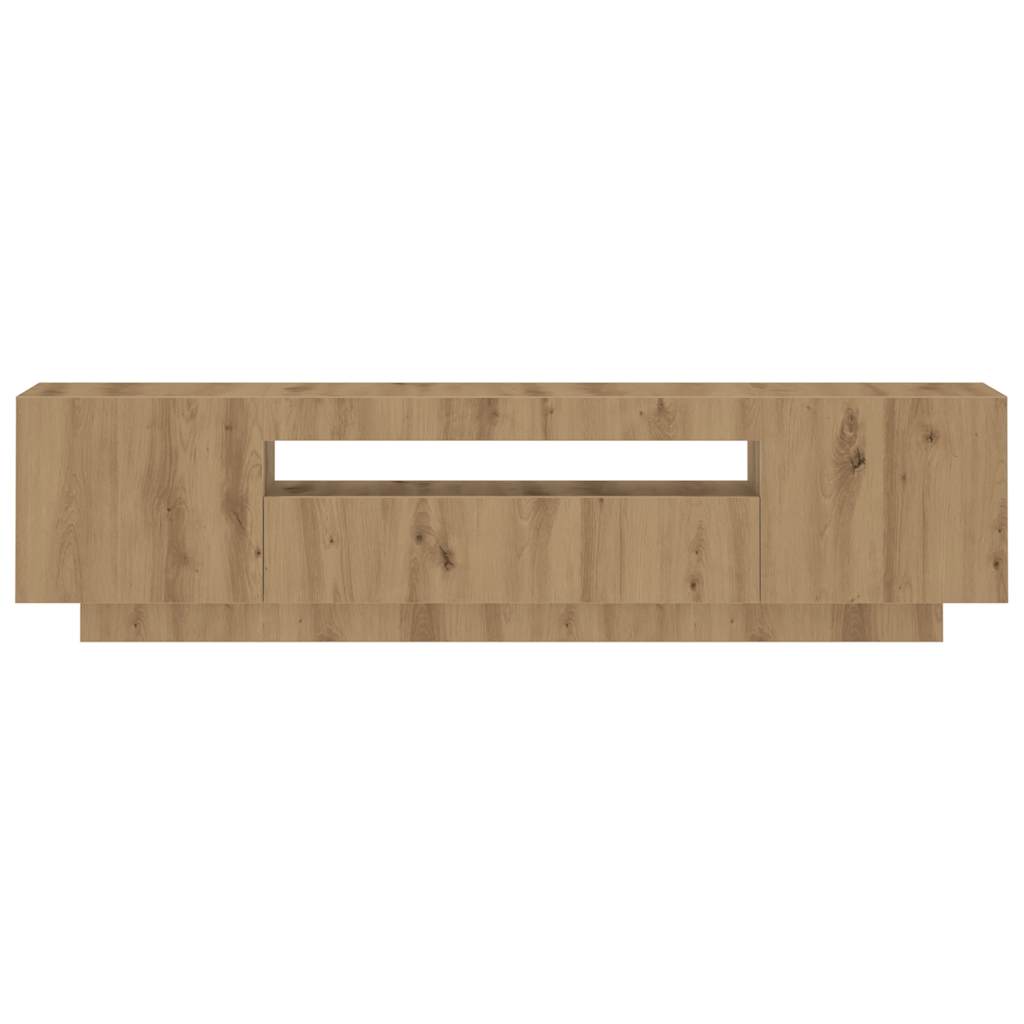TV cabinet with LED lights Artisan oak