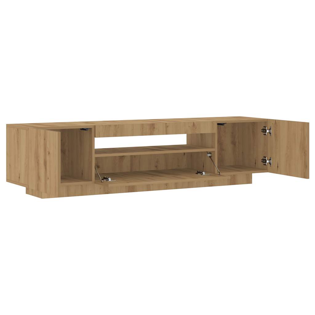 TV cabinet with LED lights Artisan oak
