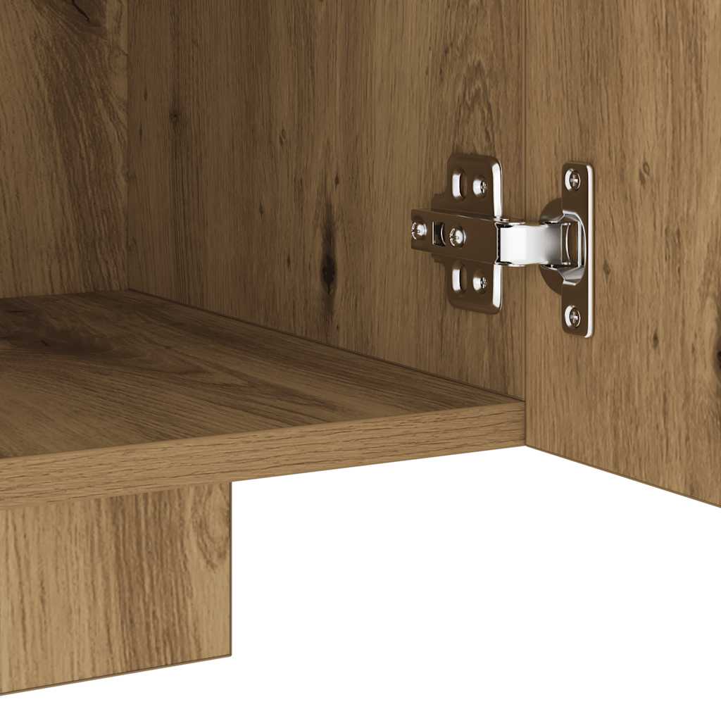 TV cabinet with LED lights Artisan oak