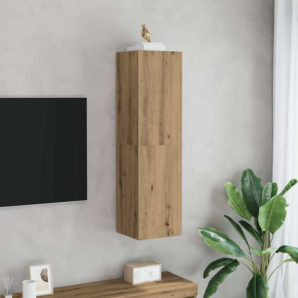 TV stand, artisan, 30.5x30x110cm, wood
