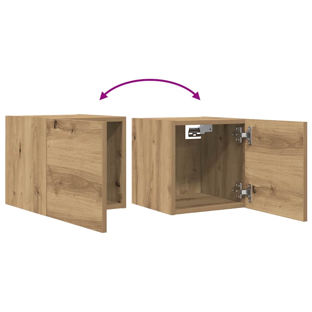 Wall-mounted TV cabinet, artisan, 30.5x30x30cm