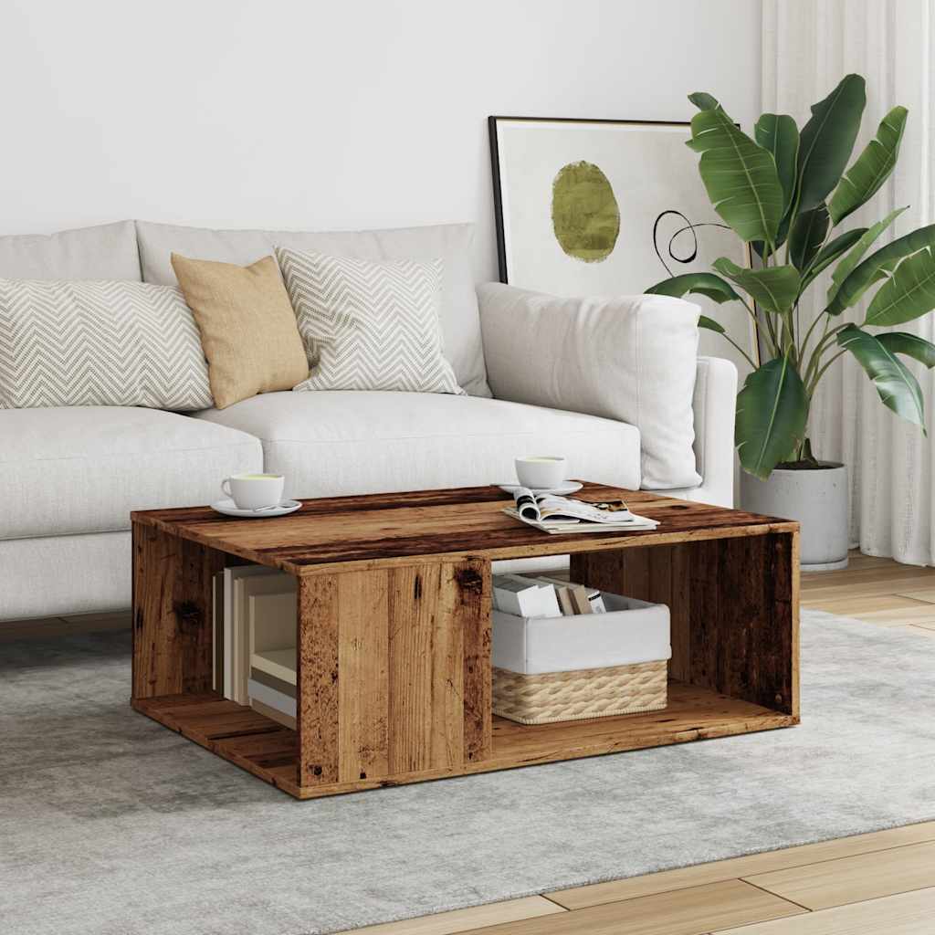 Coffee table, aged wood, 90x67x33cm, Particle board