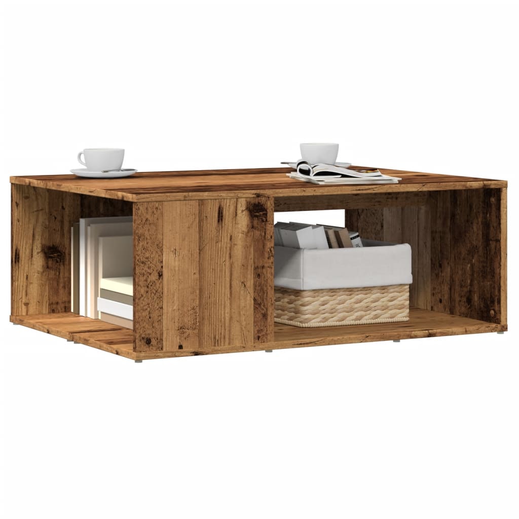 Coffee table, aged wood, 90x67x33cm, Particle board