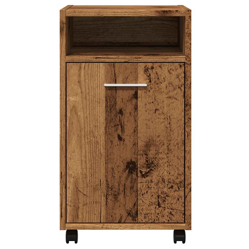 Skapītis ar riteņiem Old Wood 33x38x60 cm, inženierijas koksne