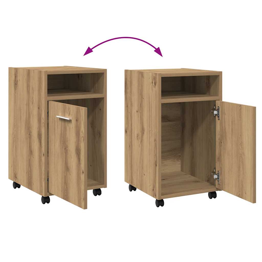 Cabinet with castors, artisan, 33x38x60cm, wood