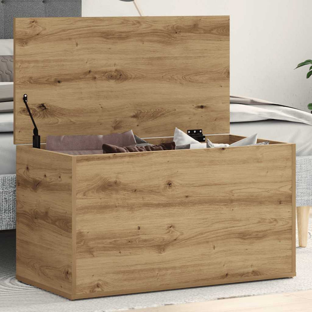 Storage box, artisan oak, 84x42x46cm, engineered wood