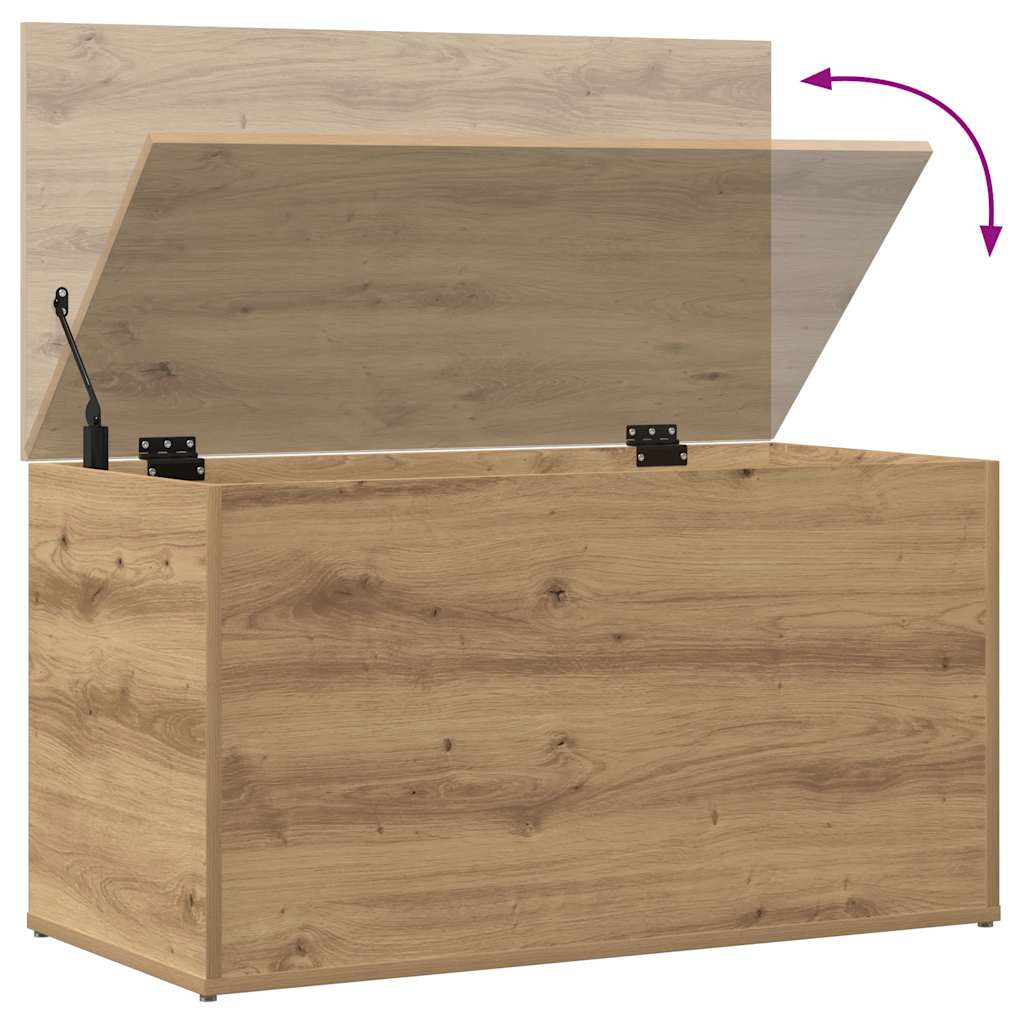 Storage box, artisan oak, 84x42x46cm, engineered wood