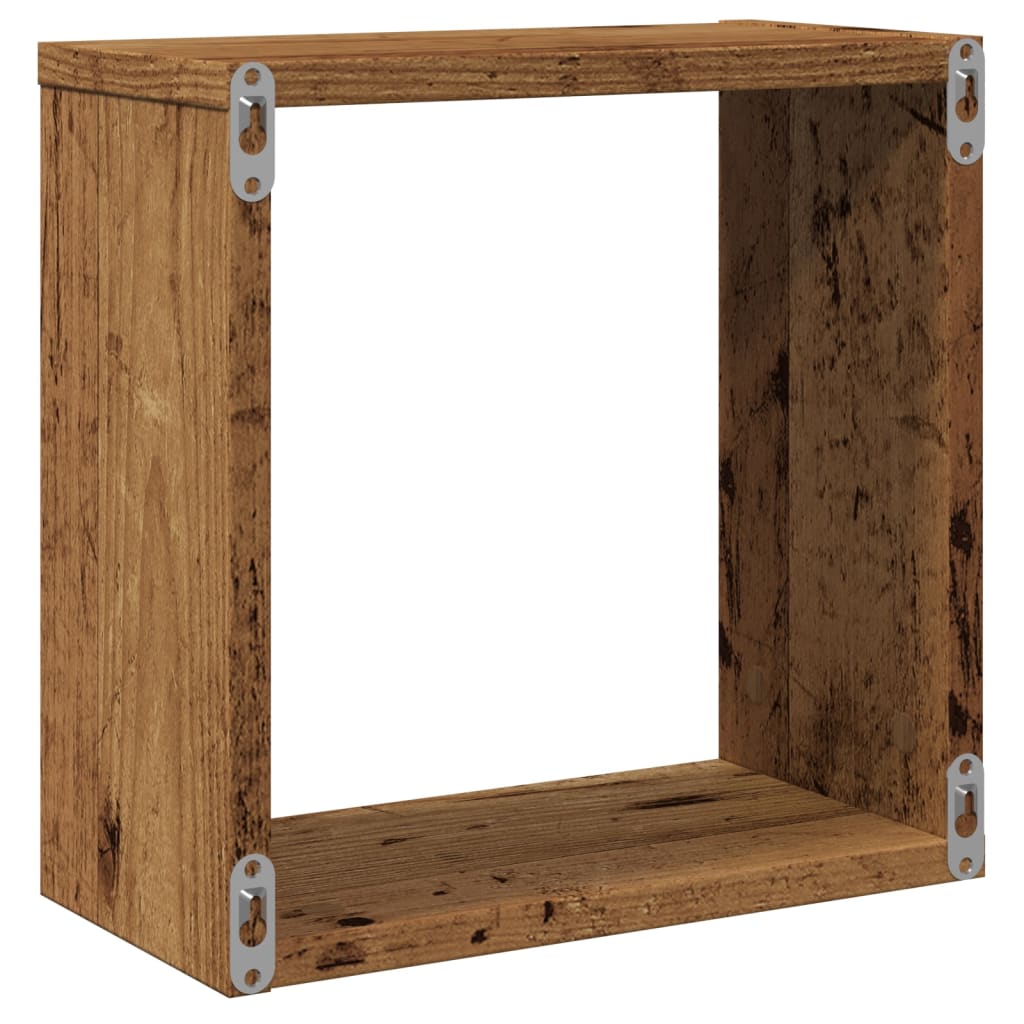 Wall shelves, 4 pcs., wood, 30x15x30cm, wood
