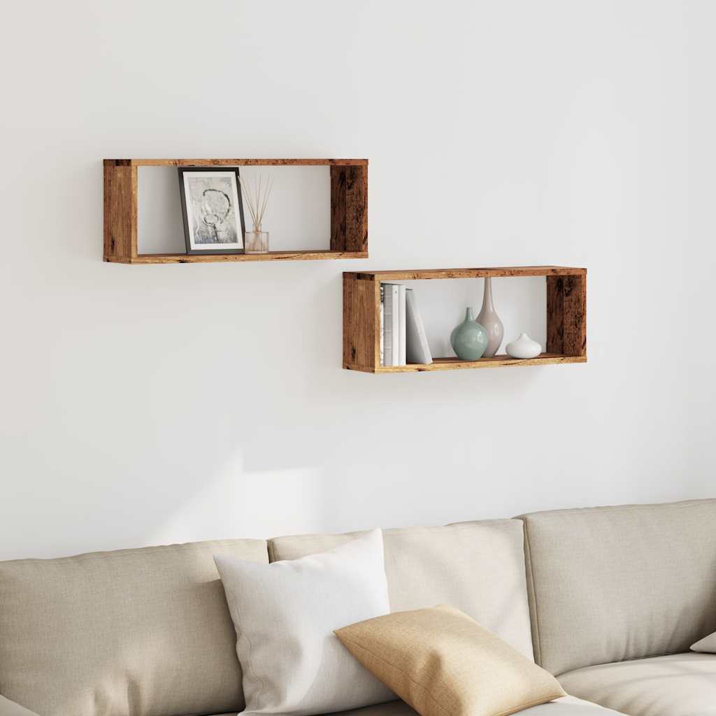 Wall shelves, 2 pcs., wood, 60x15x23cm, MDF