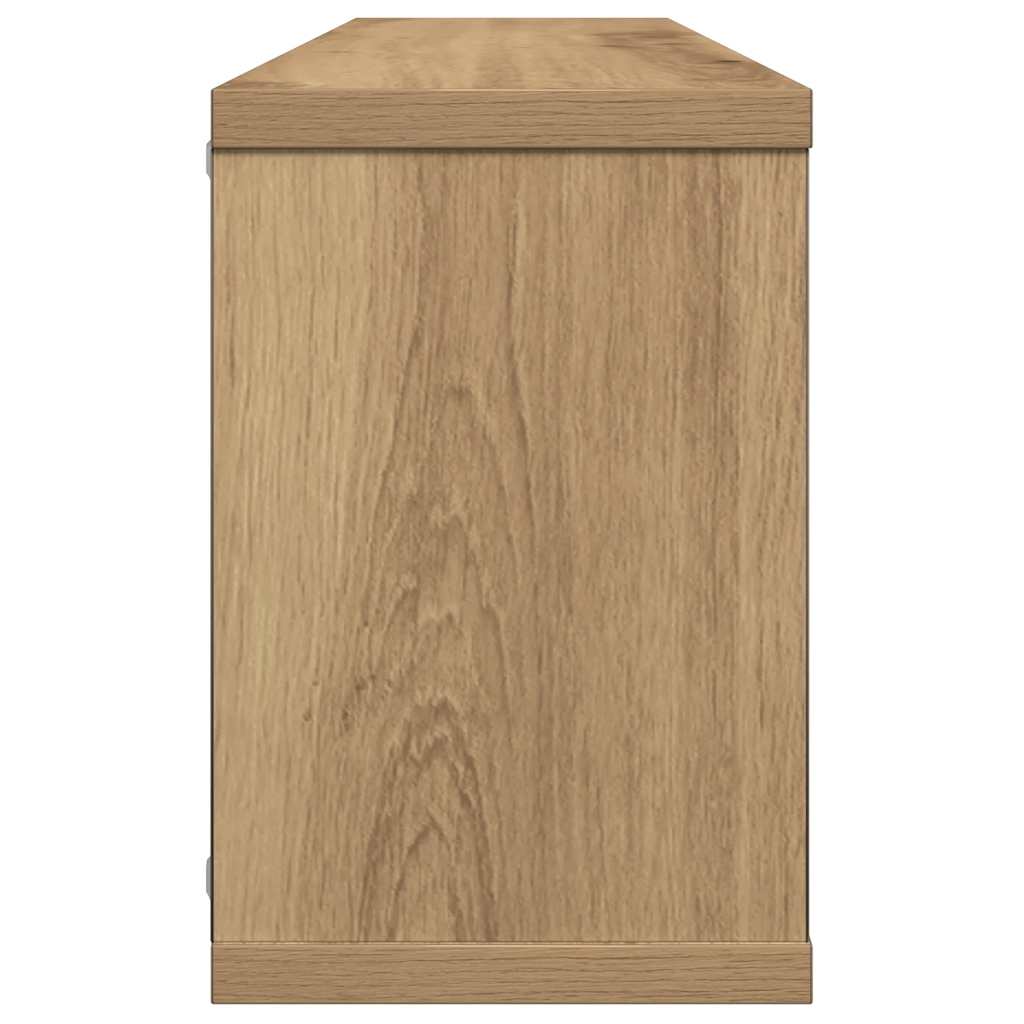 Wall shelves, 4 pcs, artisan, 60x15x23cm, wood