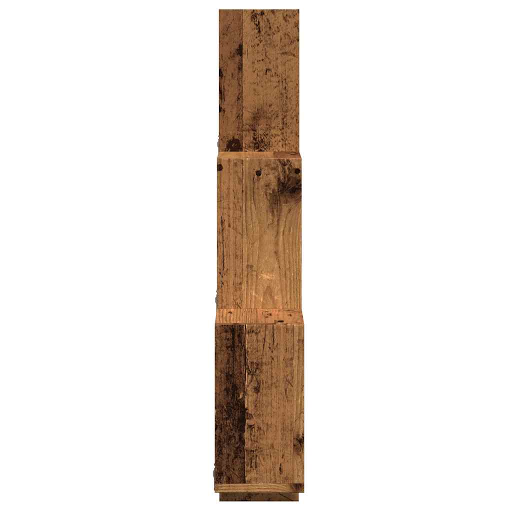 Sienas plaukts, koka, 78x15x93cm, koks, kubveida