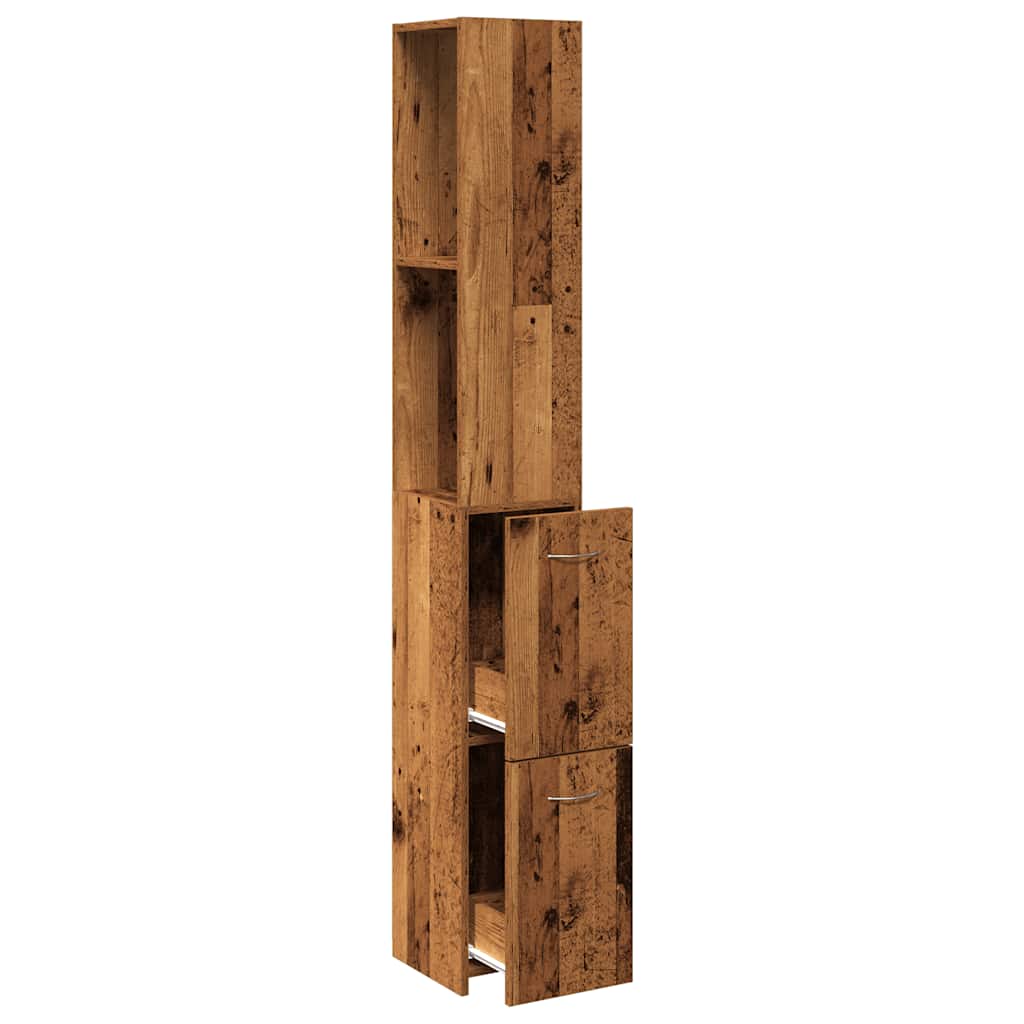 Vonios spintelė Old Wood 25x25x170 cm Engineered Wood