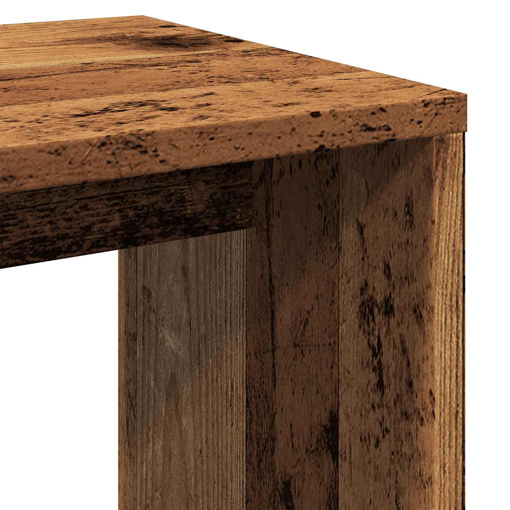 Nesting tables, 3 pcs, wooden, treated wood