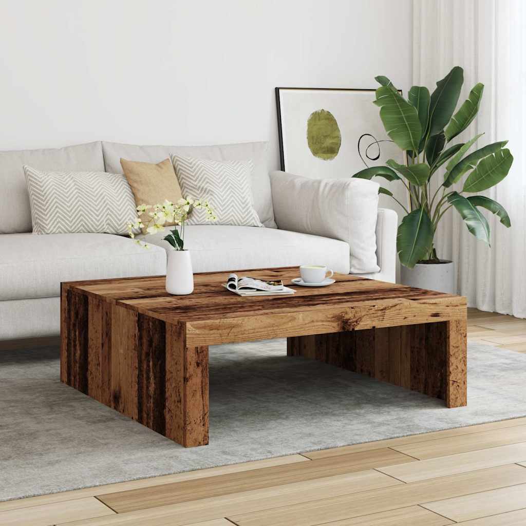 Coffee table, wooden, 100x100x35cm, treated wood