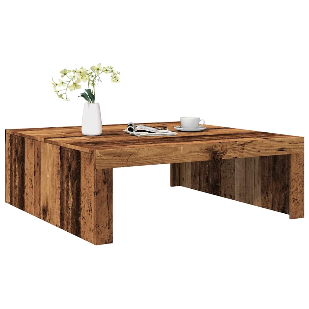 Coffee table, wooden, 100x100x35cm, treated wood