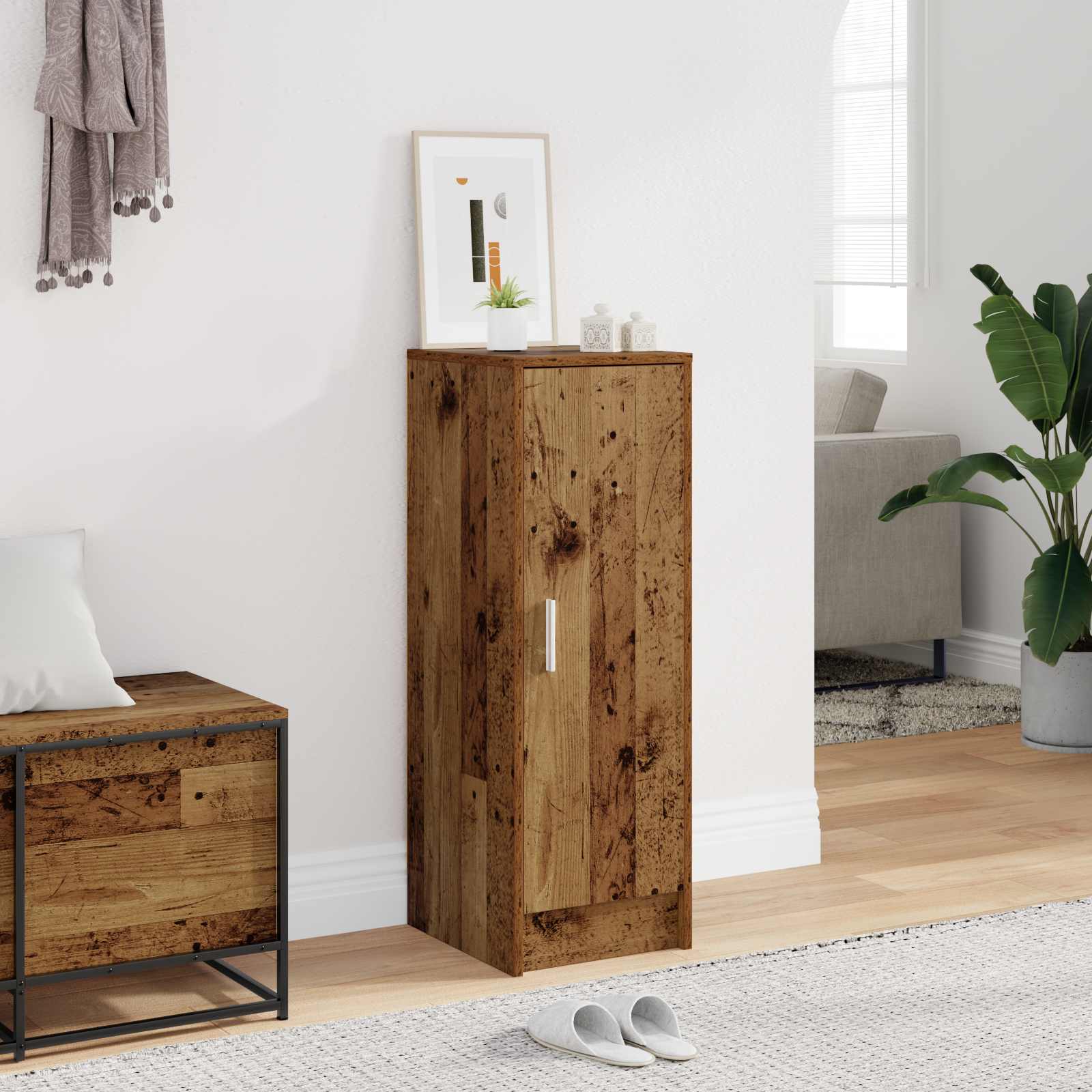batų spintelė Old Wood 32x35x92 cm Engineered Wood