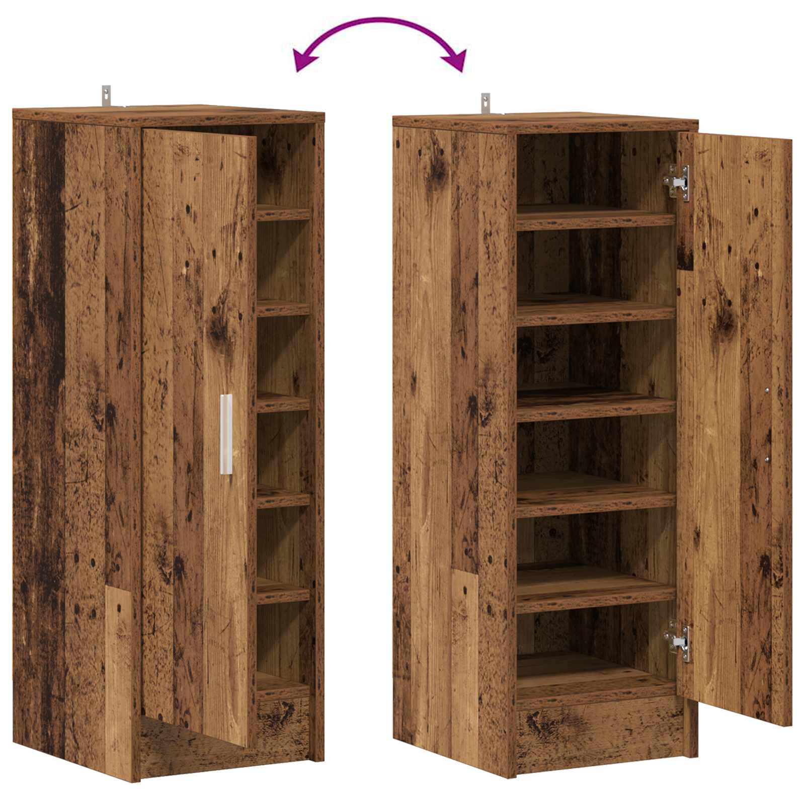 batų spintelė Old Wood 32x35x92 cm Engineered Wood