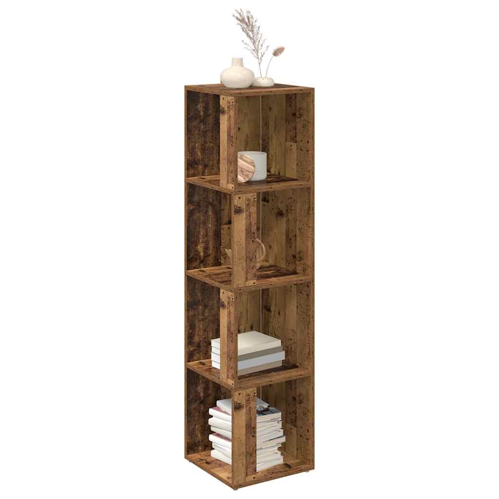 Stūra plaukts Old Wood 33x33x132 cm no inženierijas koka