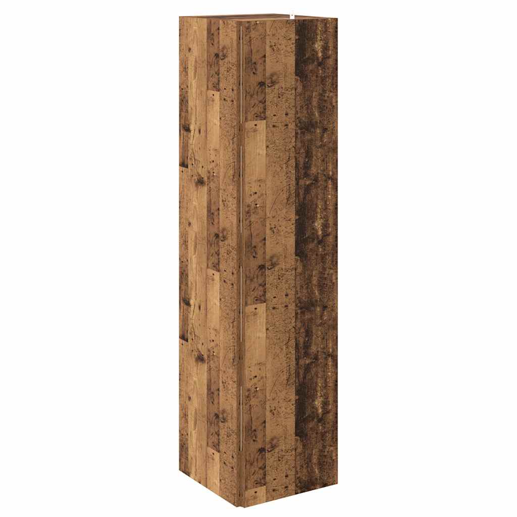 Stūra plaukts Old Wood 33x33x132 cm no inženierijas koka