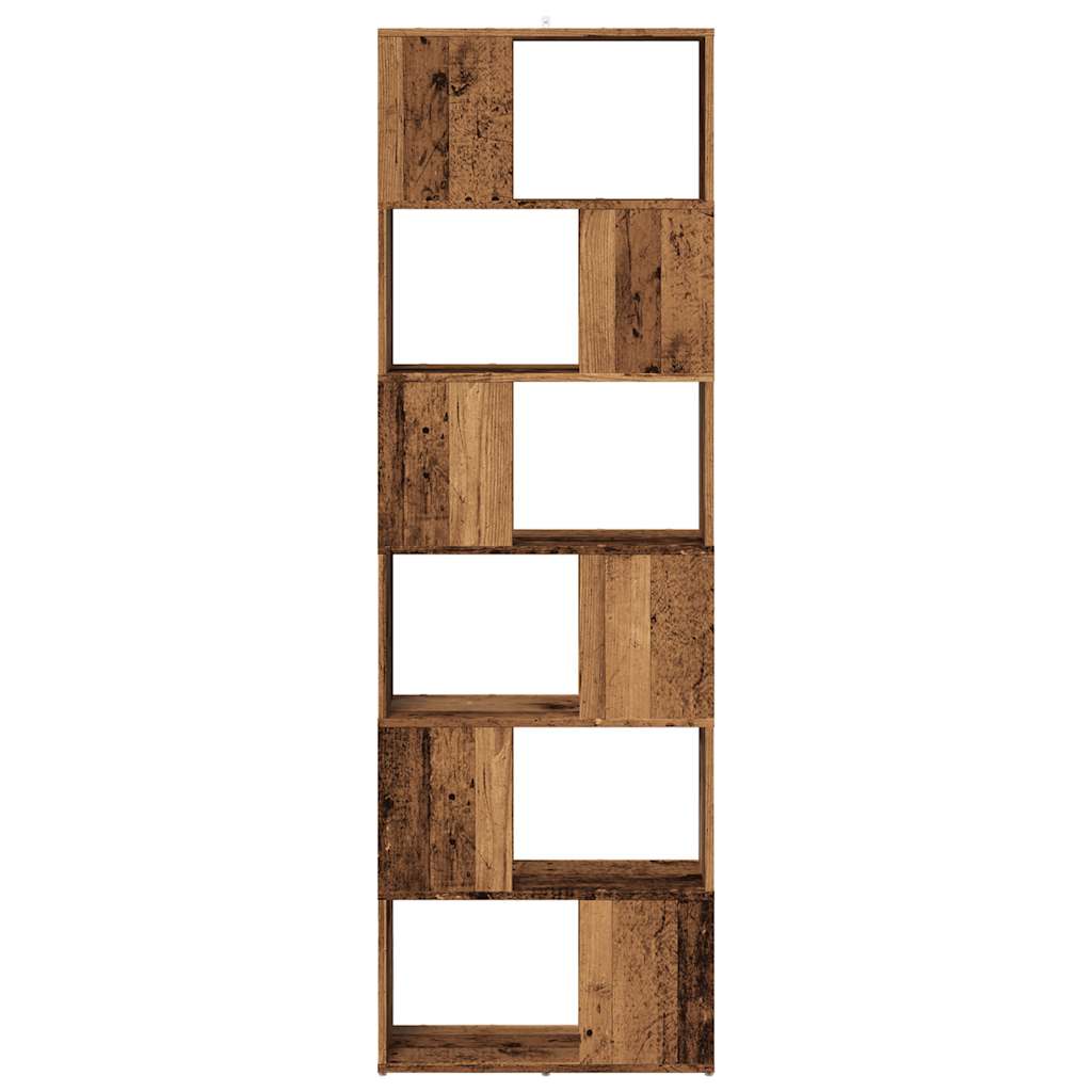 Grāmatu plaukts/istabas nodalītājs vecs koks 60x24x186 cm