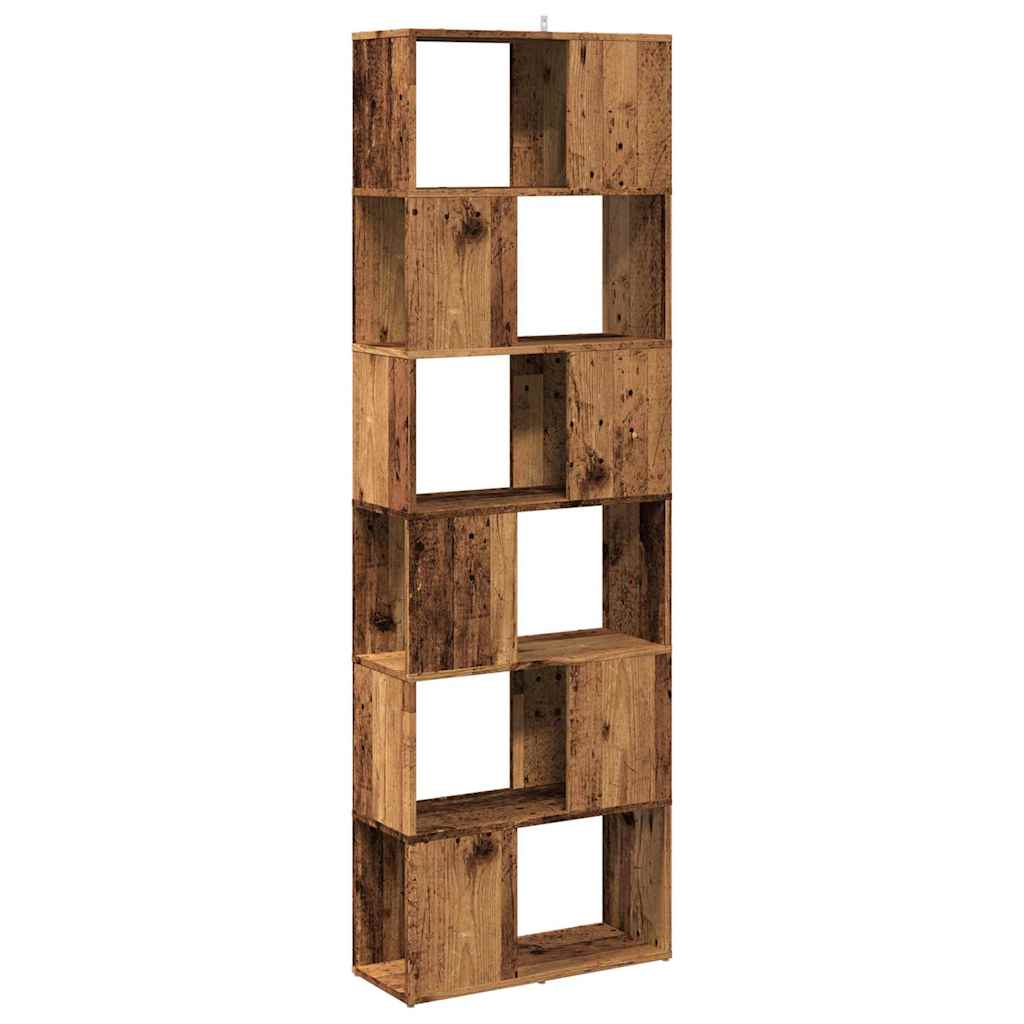 Grāmatu plaukts/istabas nodalītājs vecs koks 60x24x186 cm
