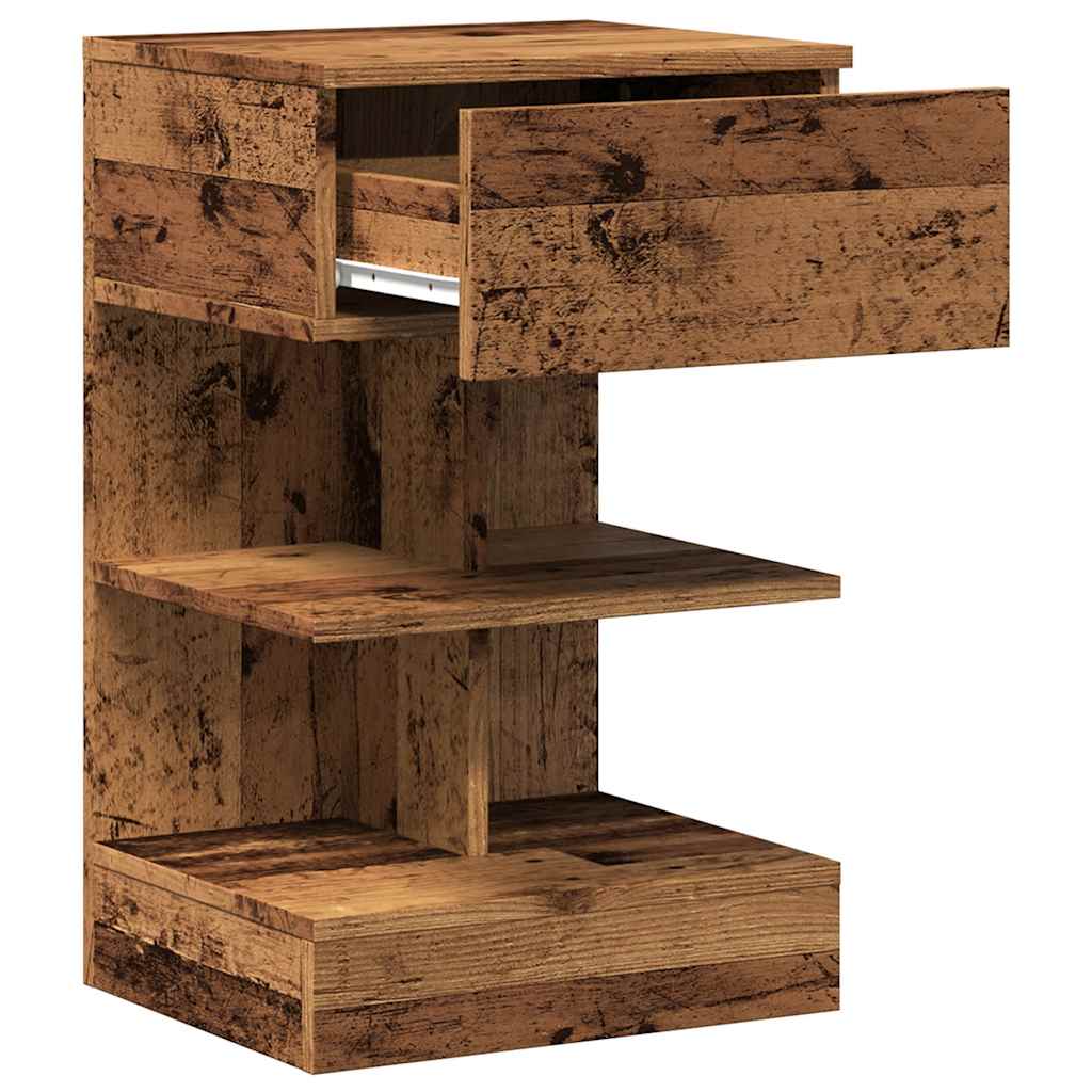 Spintelė prie lovos Old Wood 40x35x65 cm Inžinierinė mediena