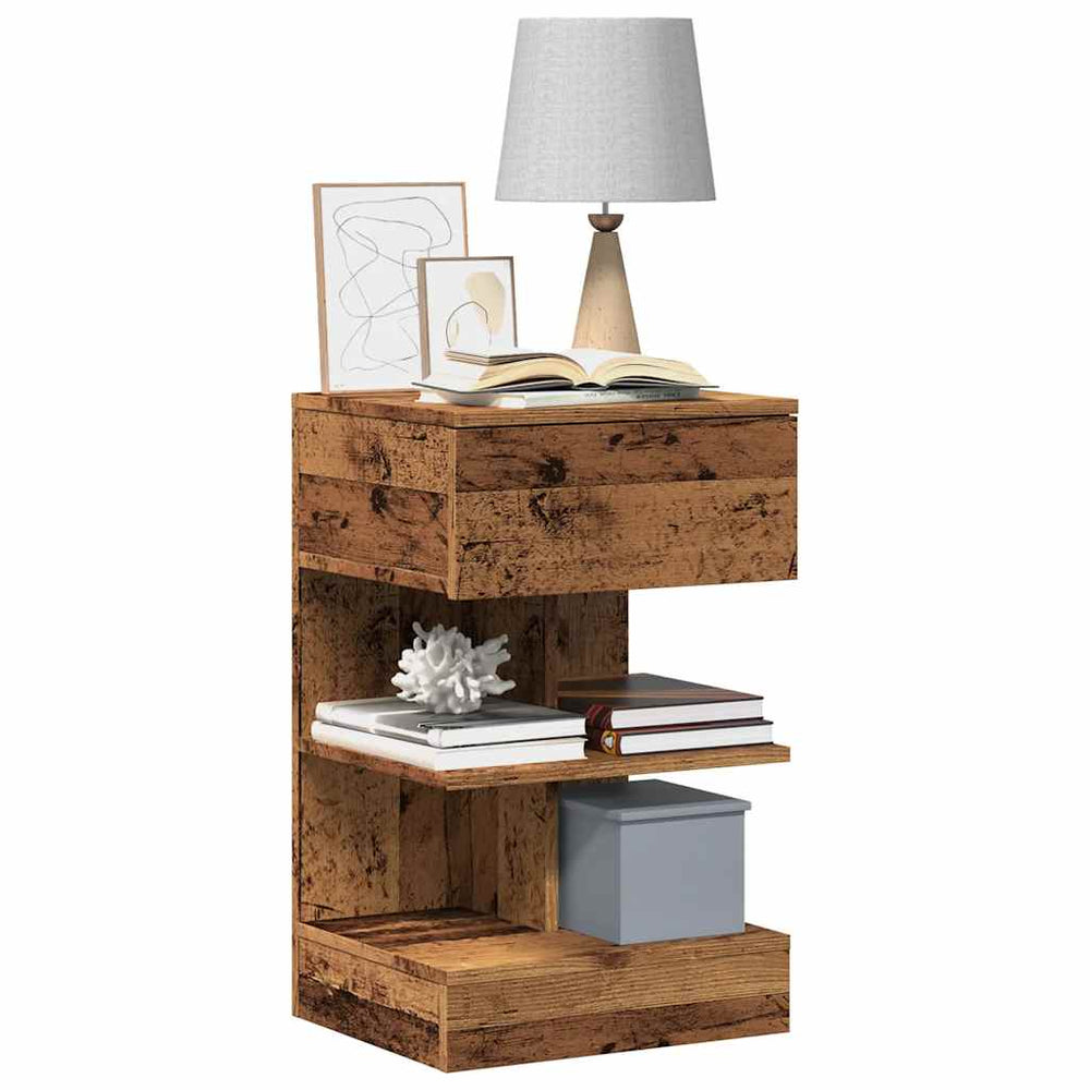 Spintelė prie lovos Old Wood 40x35x65 cm Inžinierinė mediena