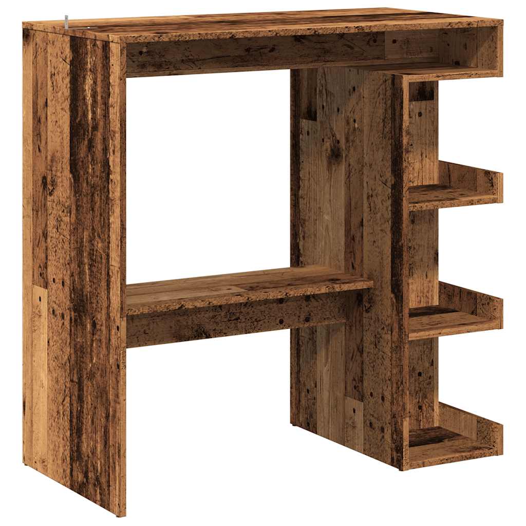 baro stalas su laikymo lentyna sena mediena 100x48x101,5 cm