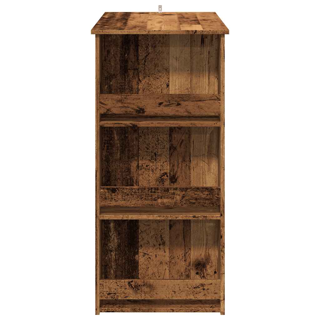 baro stalas su laikymo lentyna sena mediena 102x50x103,5 cm