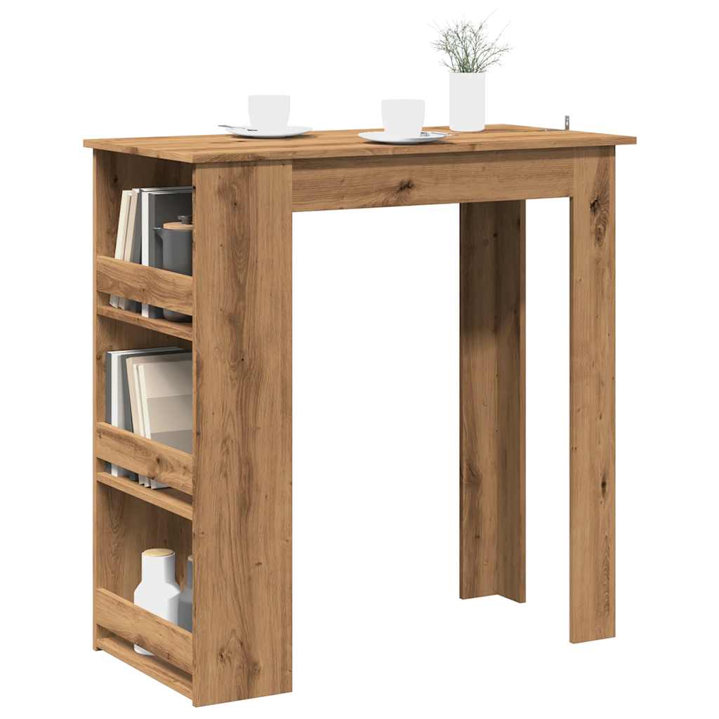 Bāra galds ar plauktu, artisana, 102x50x103,5cm, koks