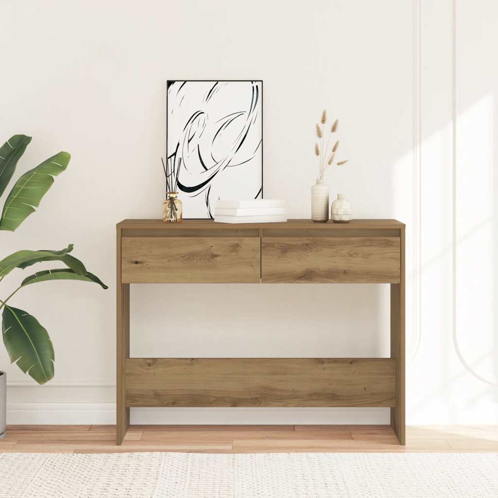 Konsolinis staliukas, artisano ąžuolo, 100x35x76,5cm, mediena