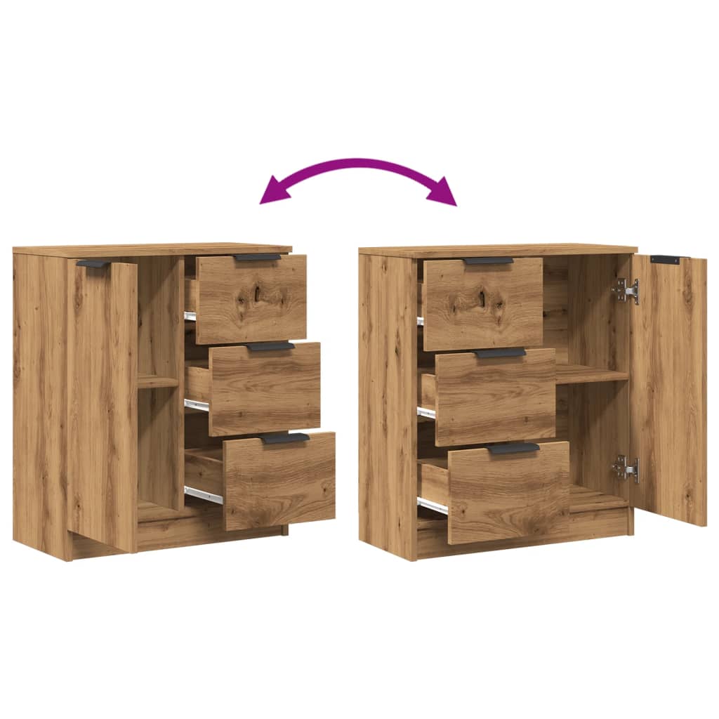 Sideboard, artisan oak, 60x30x70cm, engineered wood