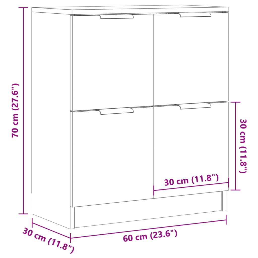 Side cabinet, wood, 60x30x70cm, treated wood
