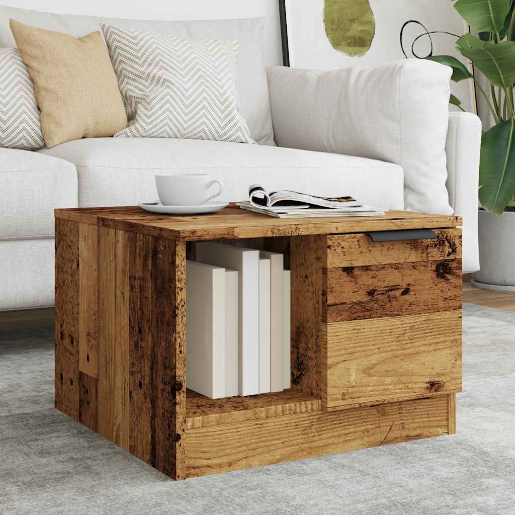 Coffee Table Old Wood 50x50x36 cm Engineered wood