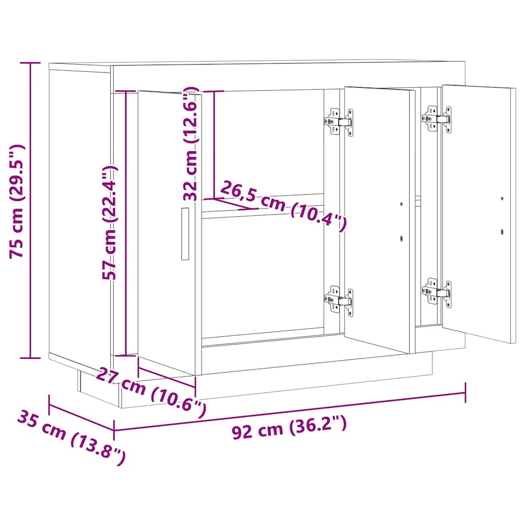 indauja Sena mediena 92x35x75 cm Inžinierinė mediena