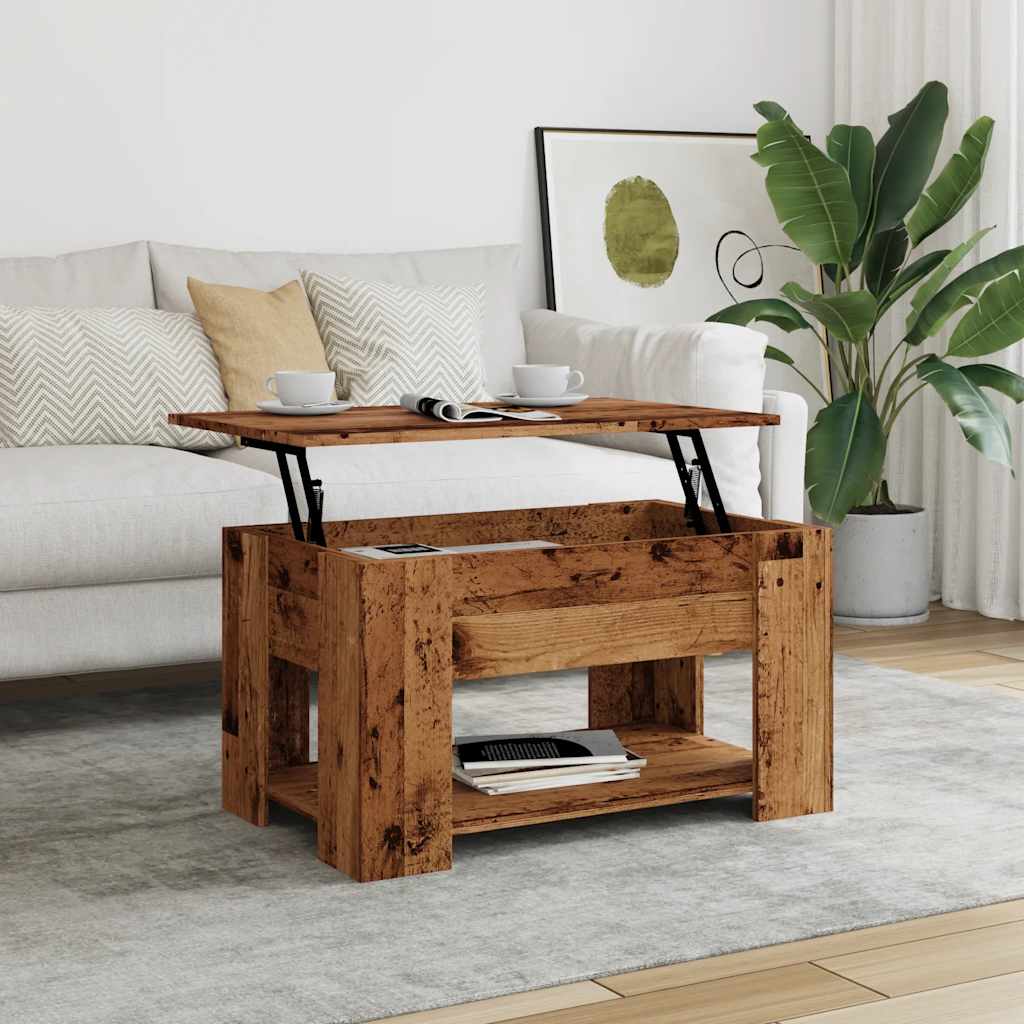 kavos staliukas Old Wood 79x49x41 cm Engineered Wood