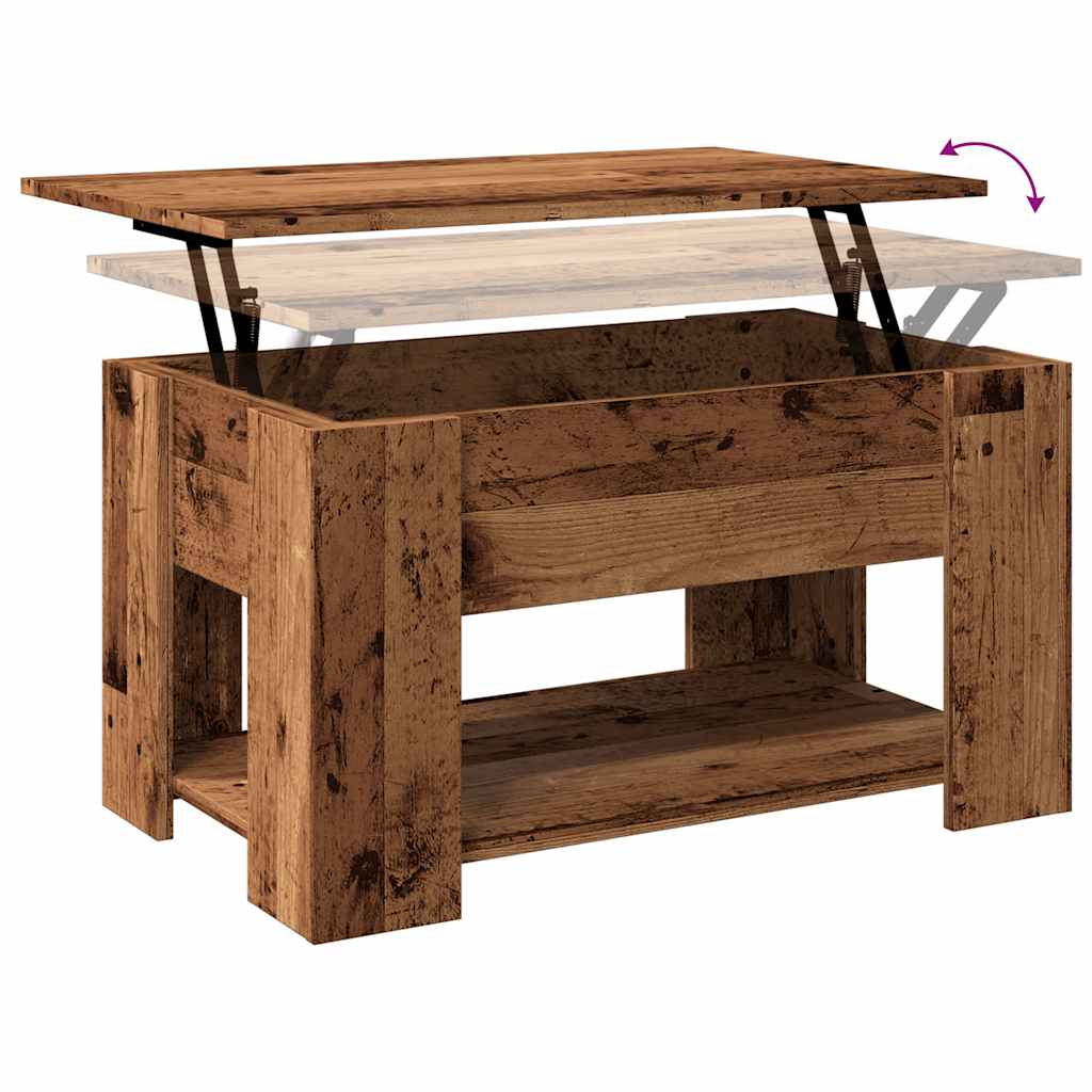 kavos staliukas Old Wood 79x49x41 cm Engineered Wood