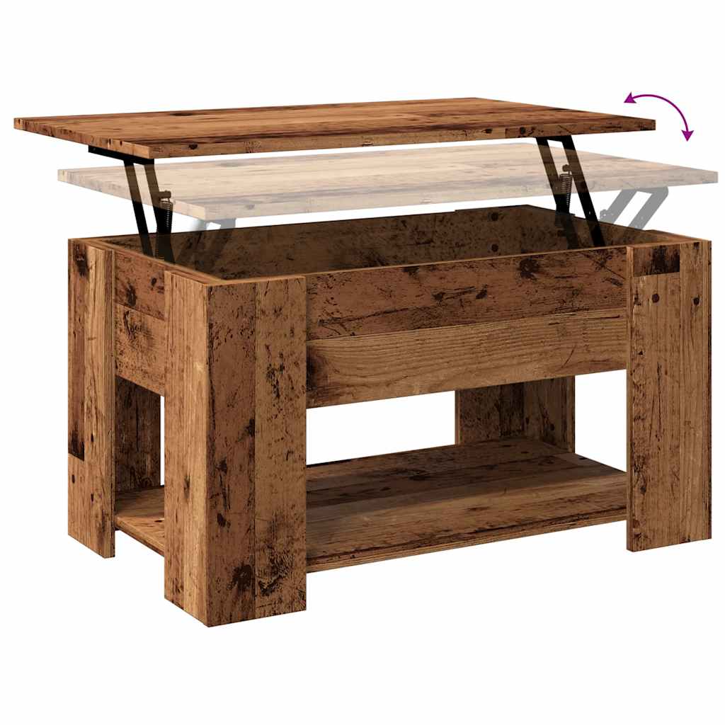 kavos staliukas Old Wood 79x49x41 cm Engineered Wood