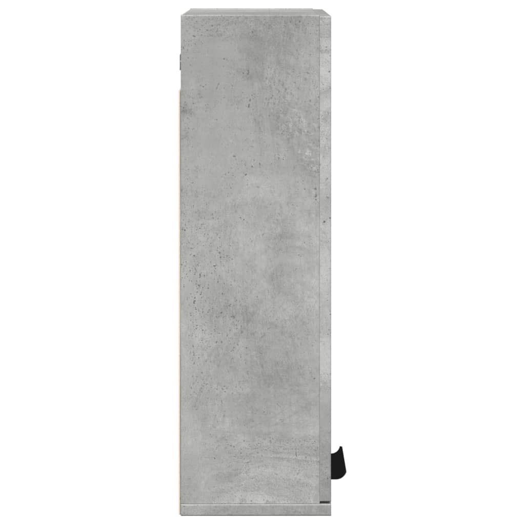 Prie sienos montuojama vonios spintelė, pilka, 32x20x67cm